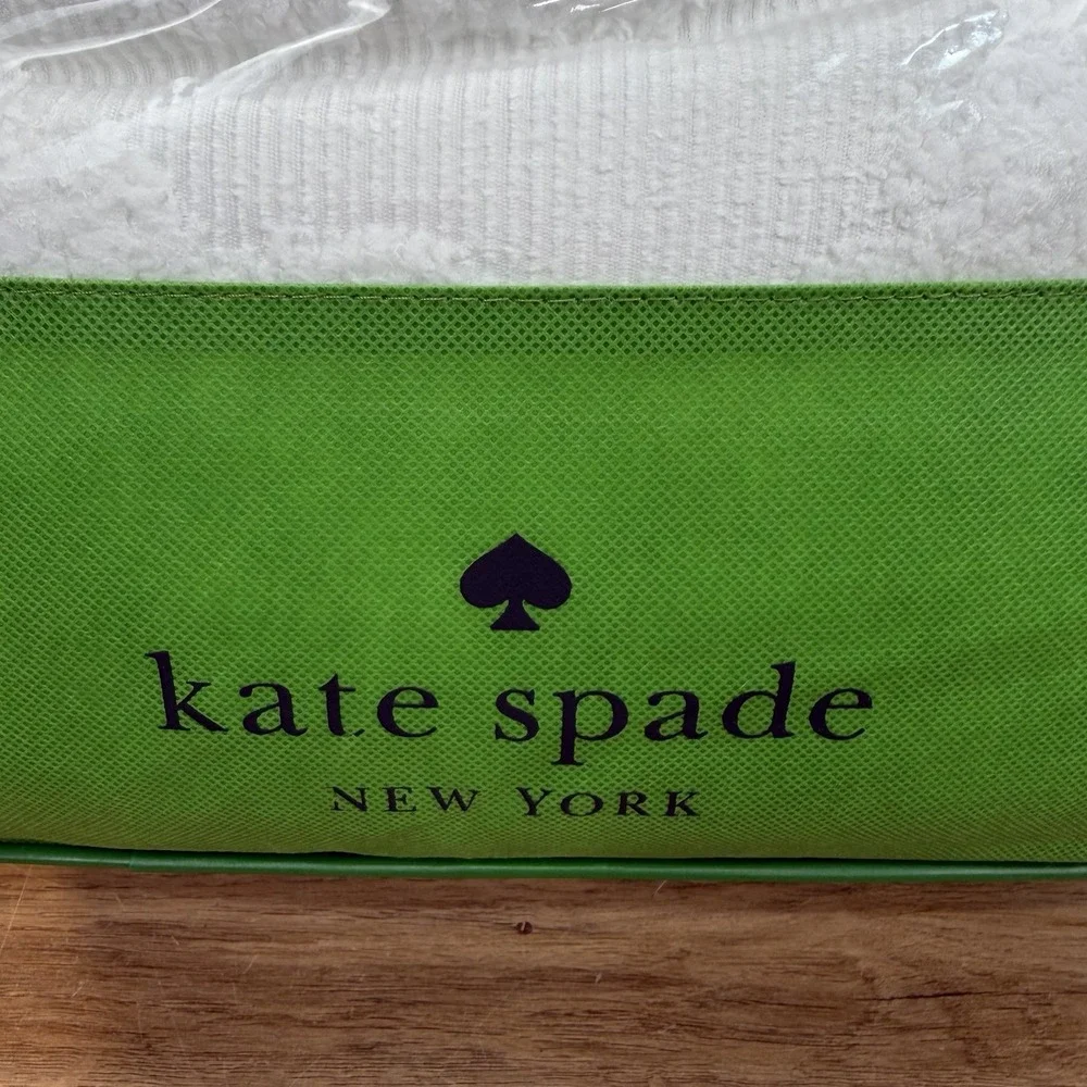 Kate Spade Twin Comforter Set Shams White Pop Floral  Marshmallow 2 Piece NY